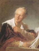 Jean Honore Fragonard Portrait of Diderot (mk05) USA oil painting artist